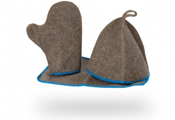 Фетровые наборы для бани (шапки, варежки, подстилки)